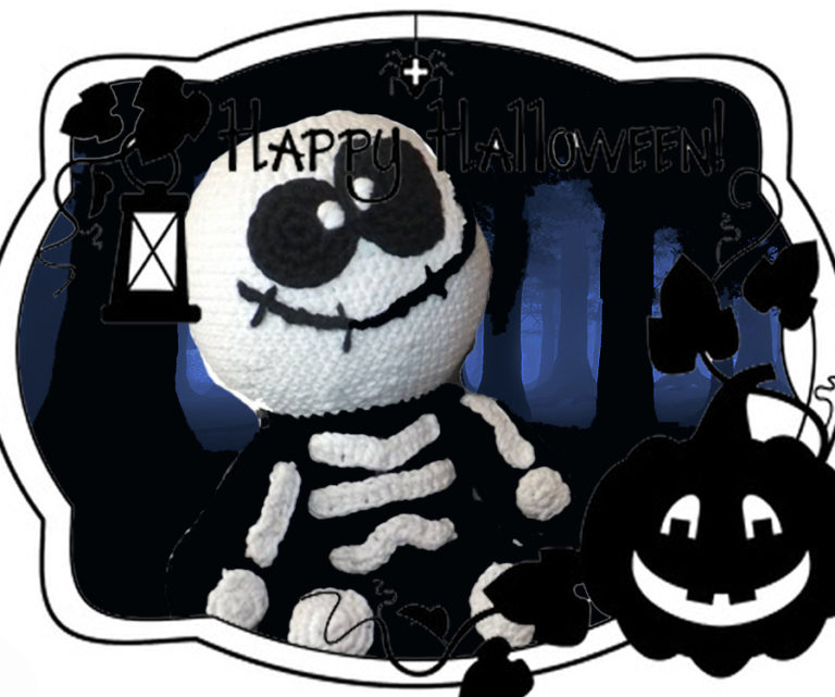 skelett halloween puppe amigurumi